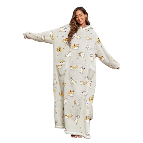 Sacebeleu Kuscheldecke mit Ärmeln,Oversized...