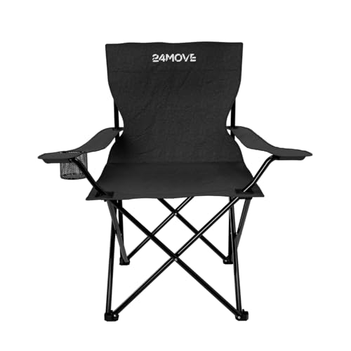 24MOVE® Faltstuhl schwarz Campingstuhl...