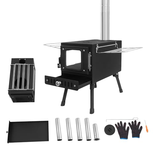 LENJKYYO Klappbarer Camping Holzofen,...