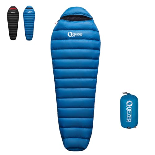 QEZER Daunenschlafsack für Erwachsene and...