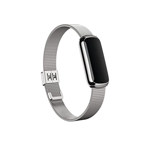 Fitbit Luxe Platinum Stainless Steel Mesh...