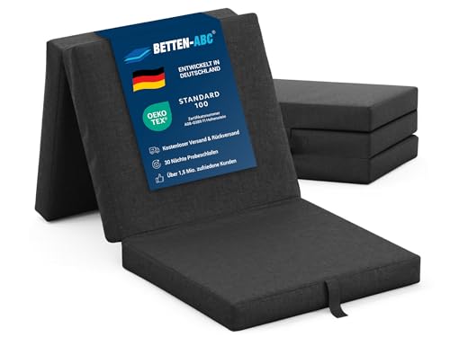 Betten-ABC - Faltmatratze anthrazit (3-TLG.)...