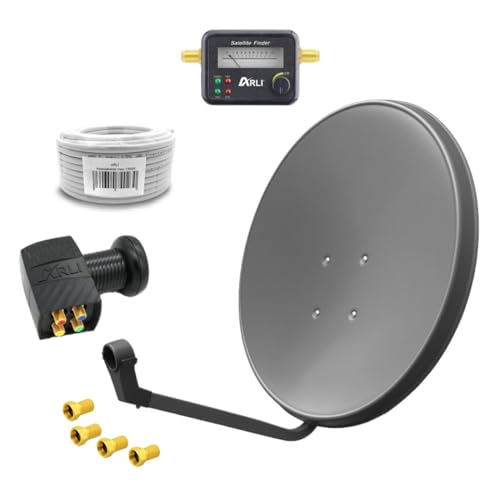 60cm HD Sat Anlage Quad LNB + 15m...