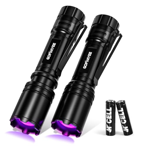 Gofimyee UV Taschenlampe Schwarzlichtlampe, 2...