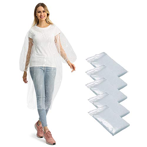 Opret 5 Stück Durchsichtig Regenponcho Damen...