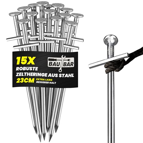 BAUBAR 15x Zeltheringe 23cm - Innovativer...