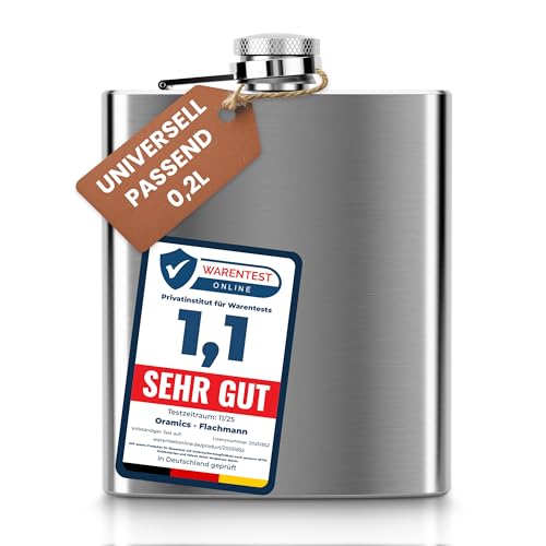 Oramics 200ml Flachmann aus Edelstahl -...