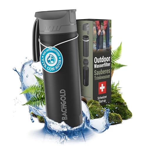 Bachgold® Profi Outdoor Wasserfilter Flasche...
