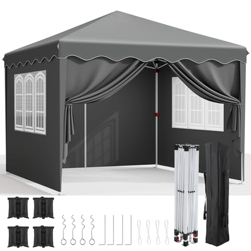 Pavillon 3x3, Faltpavillon Stabil Winterfest...