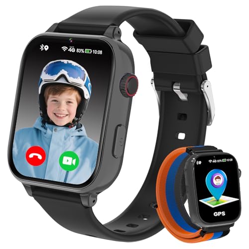 Smartwatch Kinder GPS und Telefon, 4G Uhr...