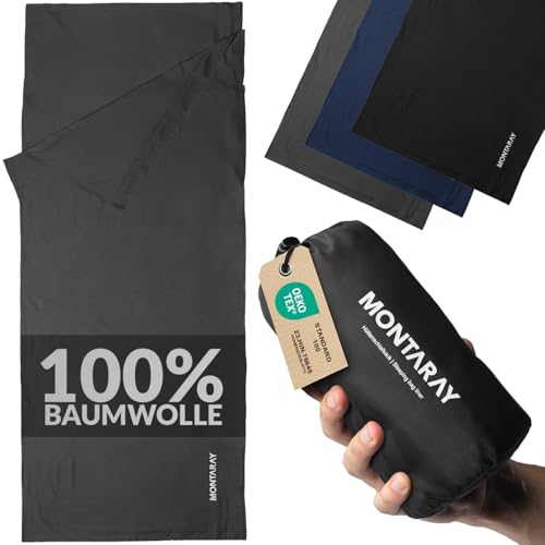 Hüttenschlafsack Baumwolle – Doppellagig,...