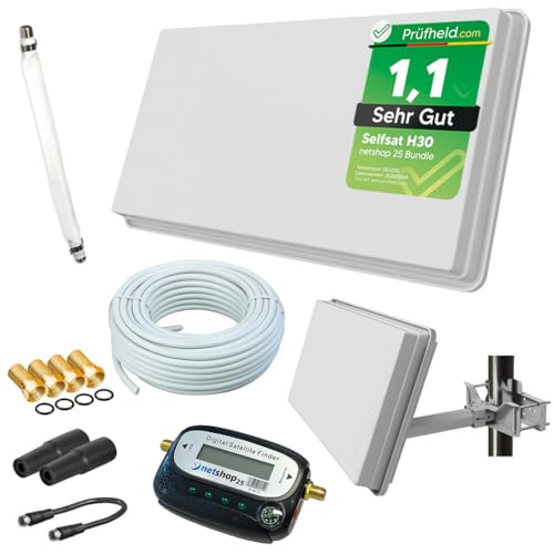 Sat Flachantenne mit Single LNB - HD...