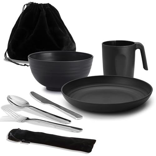 Camping Utensilien, ReaNea Camping Mess Kit...