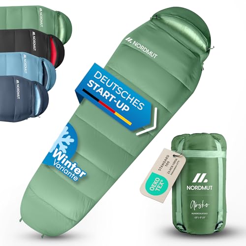 NORDMUT Schlafsack Winter -10 bis 0 Grad...