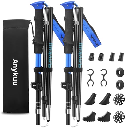 Anykuu Wanderstöcke Faltbar 2PCS Walking...