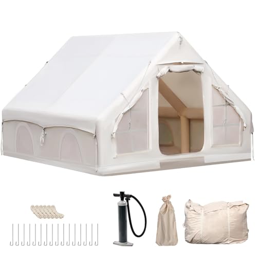 Aufblasbares Campingzelt mit Pumpe, 420D...