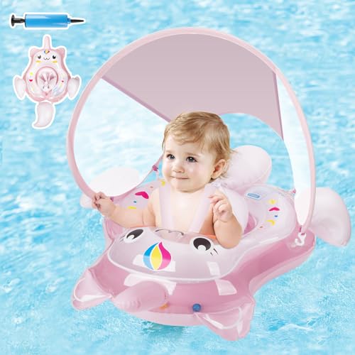 Schwimmring Baby mit UPF50+ Sonnendachm,...