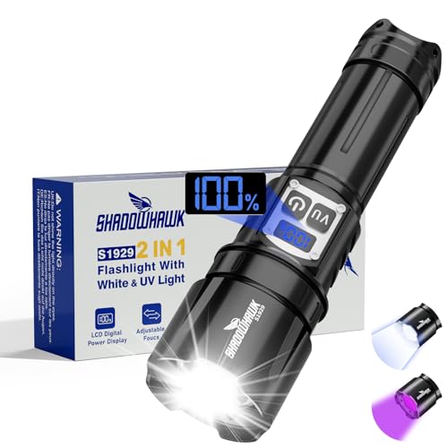 Shadowhawk 2-in-1 LED/UV Taschenlampe...