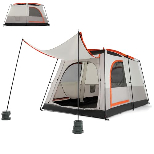 HOMASIS Tunnelzelt für 4-6 Personen,...