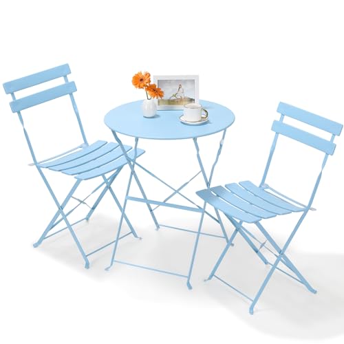 LIFERUN Bistro Set 3 Teilig Klappbar,...