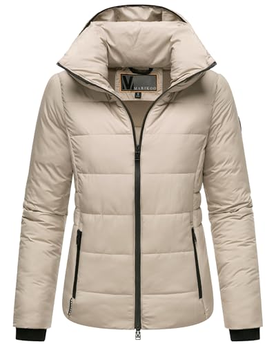MARIKOO Basic Damen Steppjacke kurz mit...