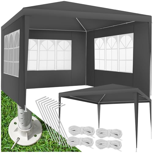 tectake® Pavillon 3x3 m mit verstärktem...