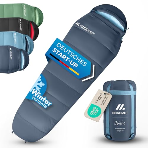 NORDMUT Schlafsack Winter -10 bis 0 Grad...