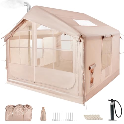 Aufblasbares Campingzelt mit Pumpe, Glamping...