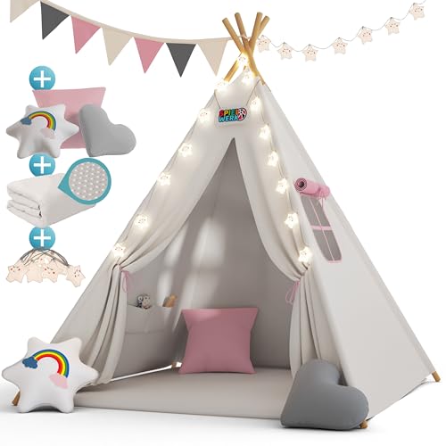 Spielwerk® Tipi Zelt für Kinder Indoor...