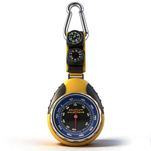 Barometer Höhenmesser Analog, 4-in-1 Mini...