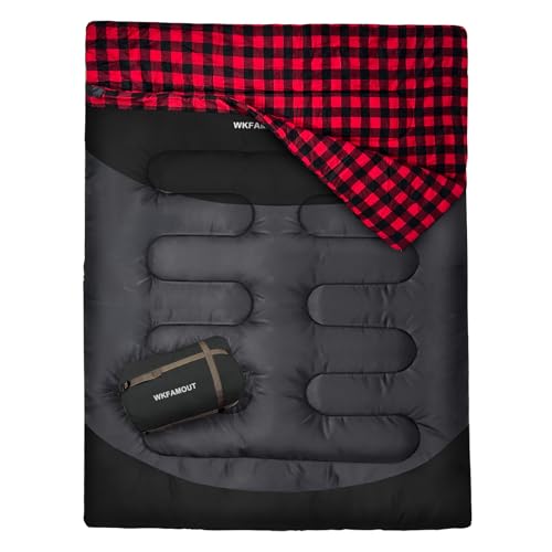 WKFAMOUT Doppelschlafsack für Erwachsene...