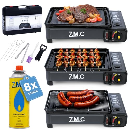 ZMC 2in1 Gasgrill & Campingkocher mit...