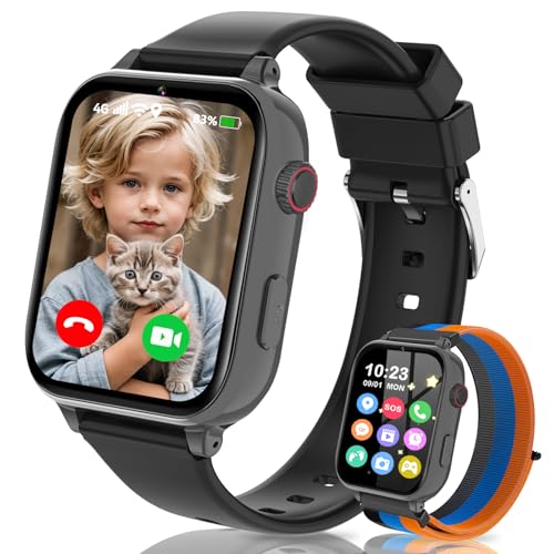 4G Smartwatch Kinder, Kinder Telefonuhr mit...