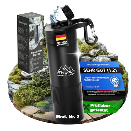 OutdoorFriends Wasserfilter Outdoor Flasche...