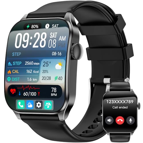 Smartwatch Herren Damen, 1,91' HD-Kurvdisplay...
