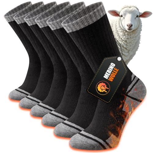 Stoeury Merino Wandersocken Herren Damen,...