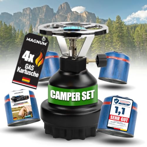 Magnum® Campingkocher inkl. 4 Gaskartuschen...