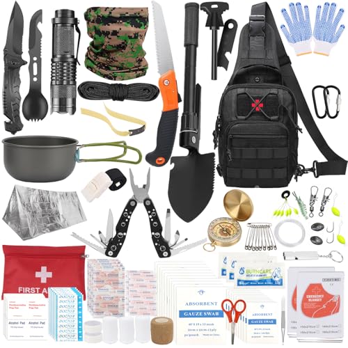 BILIPLE Survival Kit 35 in 1, Professionelles...