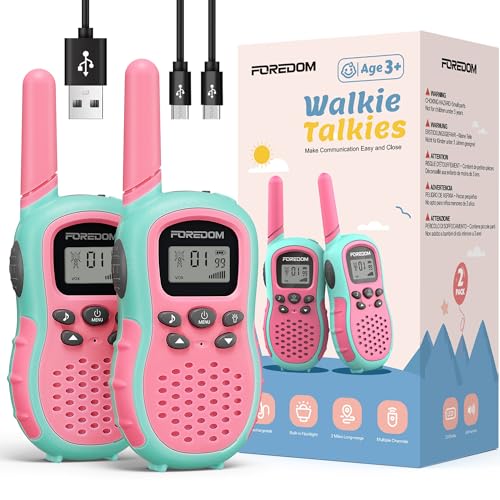 FOREDOM Wiederaufladbare Walkie Talkies für...