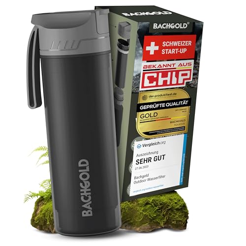 Bachgold® Profi Outdoor Wasserfilter Flasche...