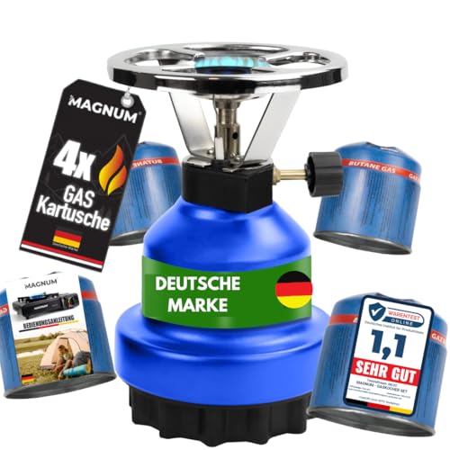Magnum Campingkocher inkl. 4 Gaskartuschen -...