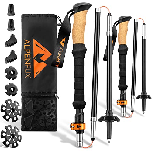 ALPENFUX® Premium Wanderstöcke faltbar,...