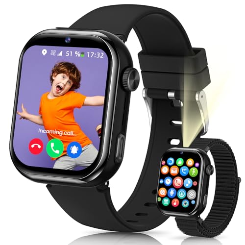 Smartwatch Kinder mit GPS und Telefon, IP68...