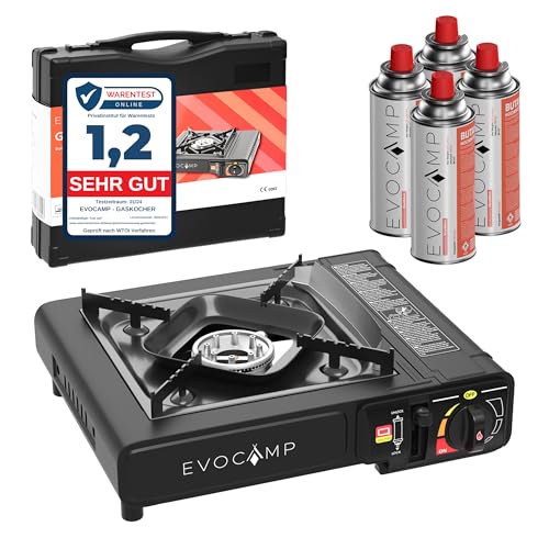 Gaskocher 1-flammig mit Piezozündung,...