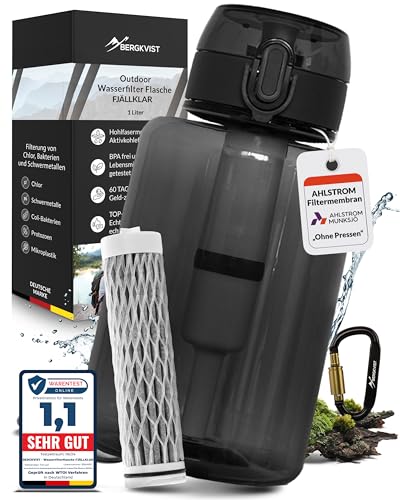BERGKVIST® Outdoor Wasserfilter Flasche...