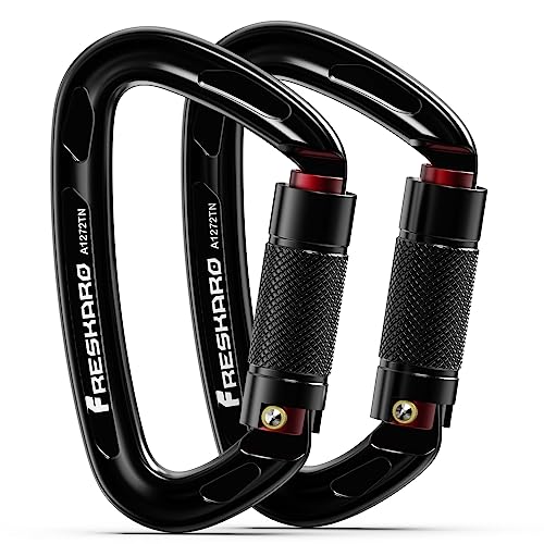 FresKaro Kletter Karabiner, Schraubkarabiner...