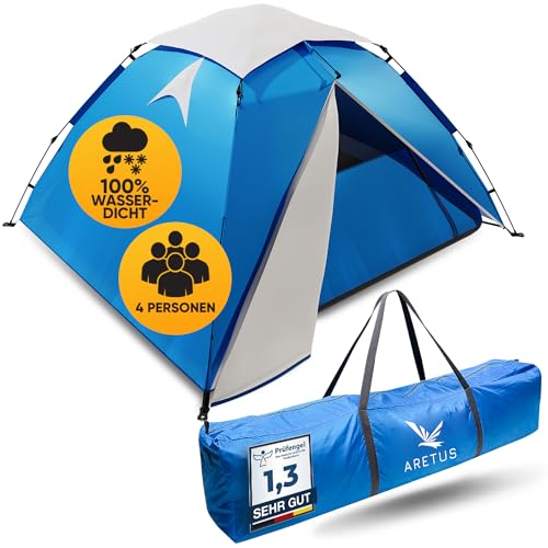 Aretus - Wurfzelt 2-4 Personen AUF-ABBAU IN...