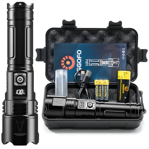 Esgofo LED Taschenlampe Extrem Hell 1000000...