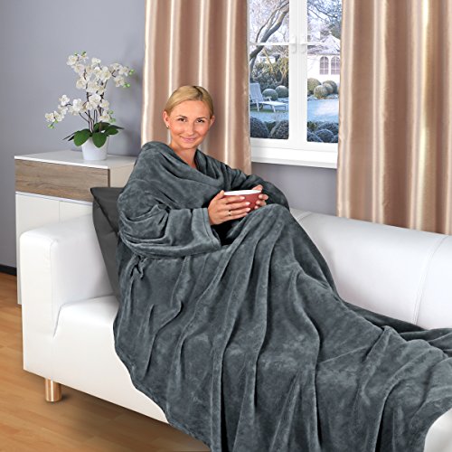 Gräfenstayn® Kuscheldecke mit Ärmeln und...
