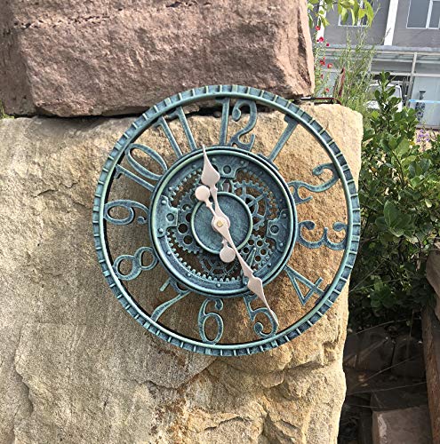 KUNY Outdoor Grosse Retro Gartenuhr...